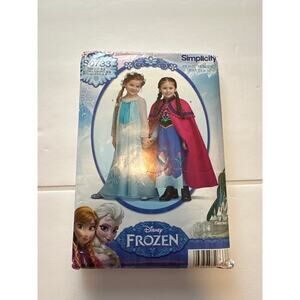 Disney Frozen Elsa & Anna Costume Sewing Pattern Simplicity S0733 Sizes 3–8